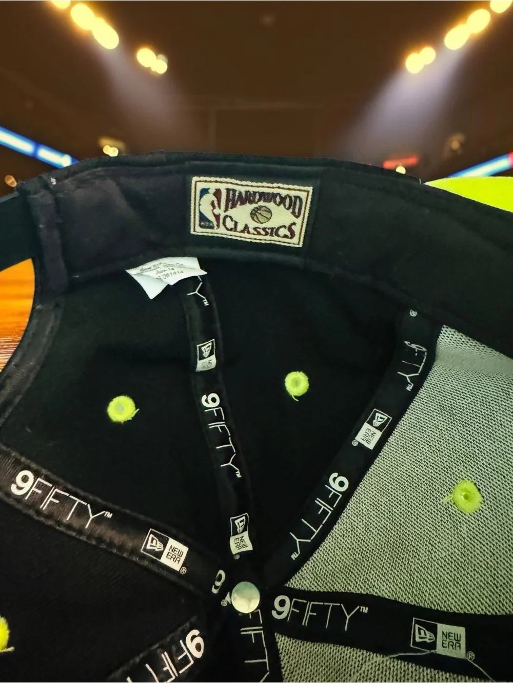 New Era Miami Heat Youth Black Neon Green Fitted NBA HWC Wool Blend